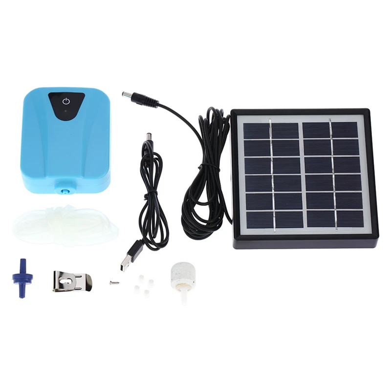 Practical Solar Powered/DC Charging Oxygenator Water Oxygen Pump Pond Aerator with 1 Air Stone Aquarium Airpump
Practical Solar Powered/DC Charging Oxygenator Water Oxygen Pump Pond Aerator with 1 Air Stone Aquarium Airpump