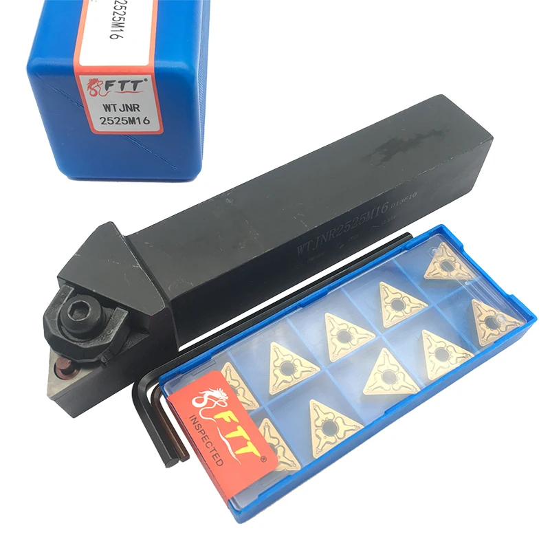 1 шт. WTJNR2525M16 внешний держатель токарного инструмента + 10 TNMG160408-TM FT4025 токарный