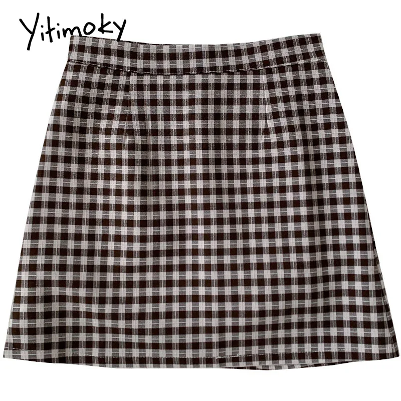 Yitimoky Pleated Skirt Vintage Plaid Mini Skirts Womens Loose Casual High Waist A-Line Skirt 2021 Spring Preppy Style Fashion
Yitimoky Pleated Skirt Vintage Plaid Mini Skirts Womens Loose Casual High Waist A-Line Skirt 2021 Spring Preppy Style Fashion