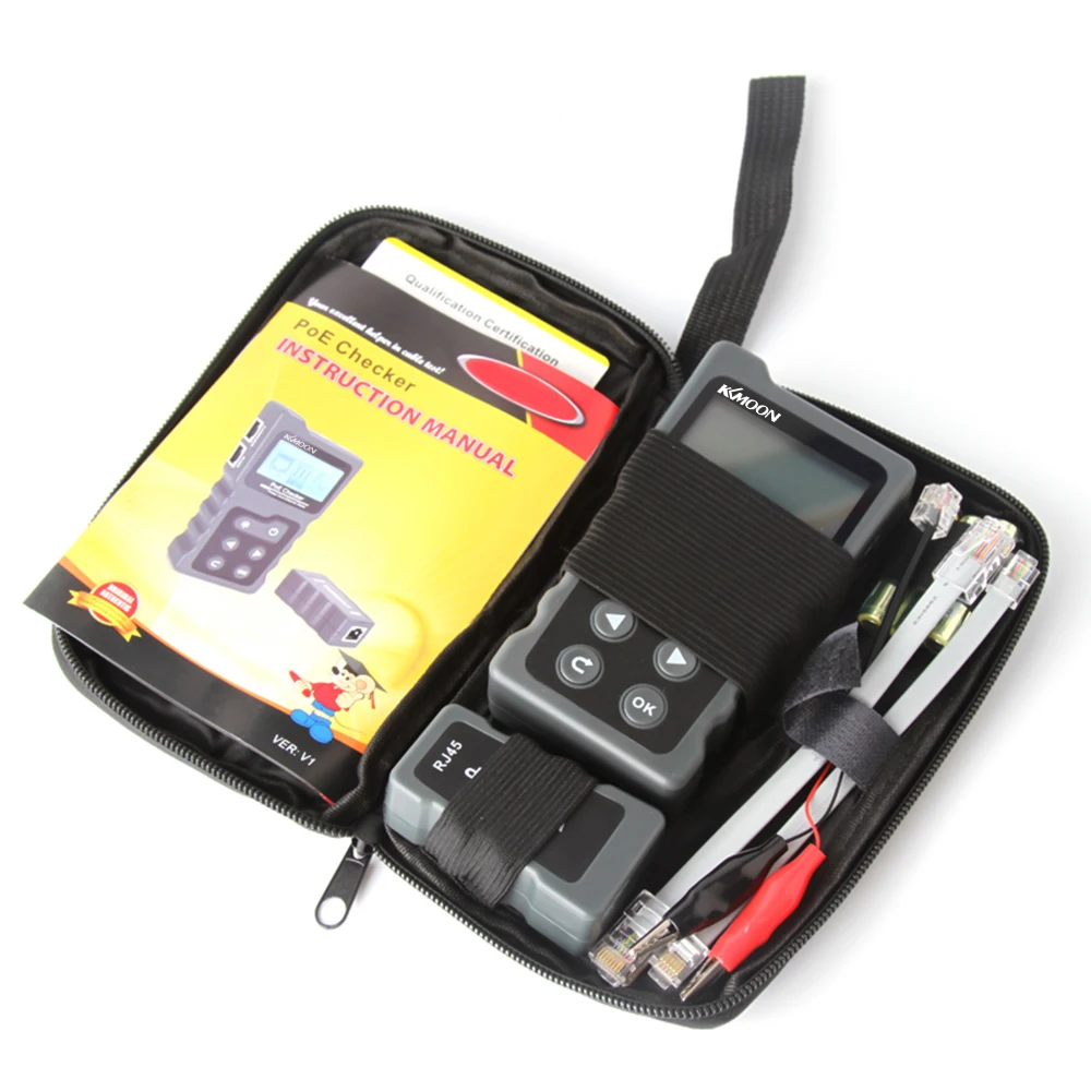 KKmoon Multi-functional LCD Network Cable Tester PoE Checker Inline PoE Voltage and Current Tester with Cable Tester
KKmoon Multi-functional LCD Network Cable Tester PoE Checker Inline PoE Voltage and Current Tester with Cable Tester