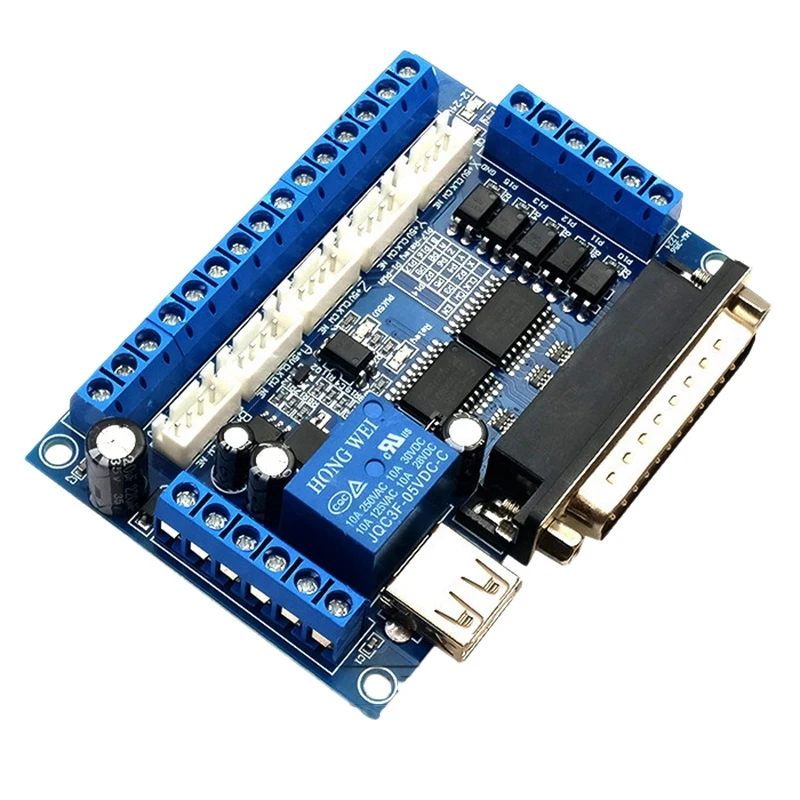 Driver Board MACH3 Engraving Machine 5 Axis CNC Breakout Board with Optical Coupler for Stepper Motor Drive Controller
Driver Board MACH3 Engraving Machine 5 Axis CNC Breakout Board with Optical Coupler for Stepper Motor Drive Controller