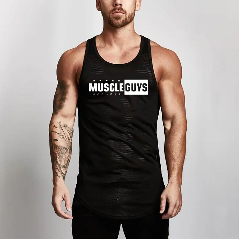 Fashion Tank Top Men Sleeveless Shirt Bodybuilding Fitness Men's Mesh Singlets Gyms Clothes Workout Vest
Fashion Tank Top Men Sleeveless Shirt Bodybuilding Fitness Men's Mesh Singlets Gyms Clothes Workout Vest