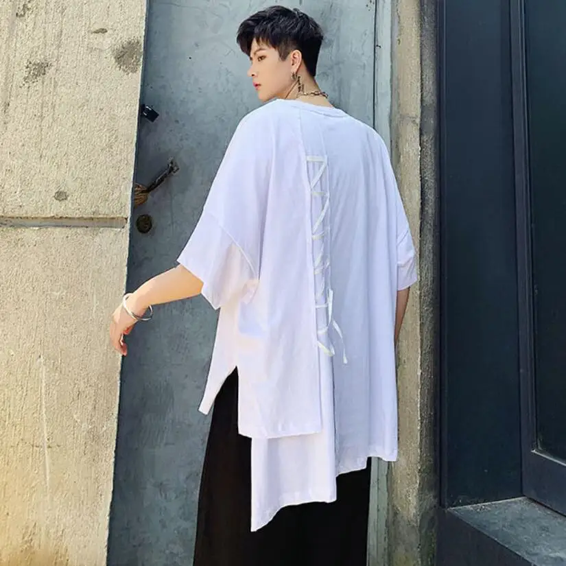 Irregular patchwork back drawstring design men hip hop oversized t shirt male street dance punk loose tee shirts
Irregular patchwork back drawstring design men hip hop oversized t shirt male street dance punk loose tee shirts
