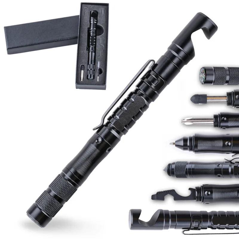 Multifunctional Tactical Pen Mobile Phone Holder Tactical Self-Defense Pen Touch Screen Pen Outdoor Survival Tool With Compass
Multifunctional Tactical Pen Mobile Phone Holder Tactical Self-Defense Pen Touch Screen Pen Outdoor Survival Tool With Compass