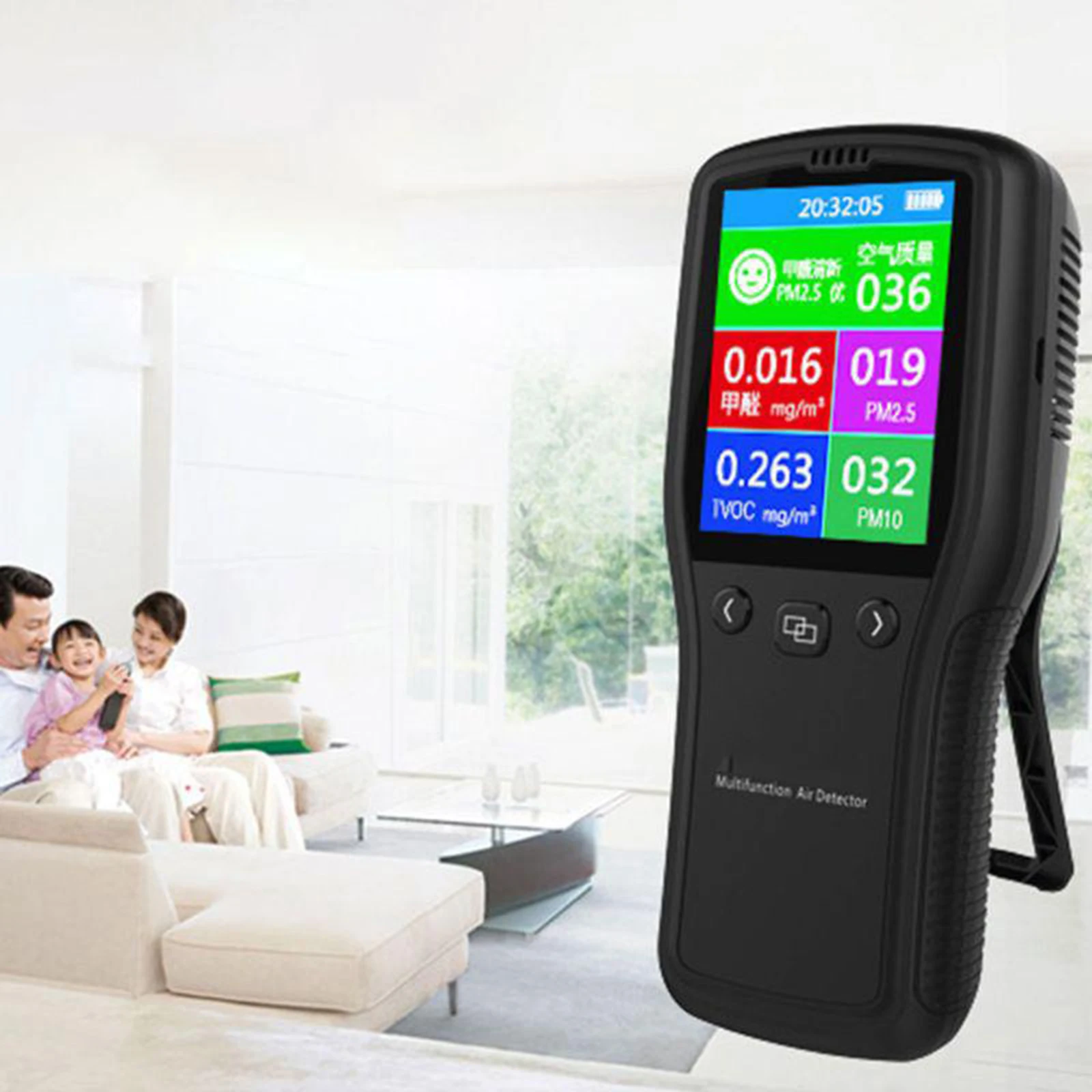Цифровой детектор PM2.5 PM10 HCHO TVOC LCD, инструмент для контроля качества воздуха
Цифровой детектор PM2.5 PM10 HCHO TVOC LCD, инструмент для контроля качества воздуха