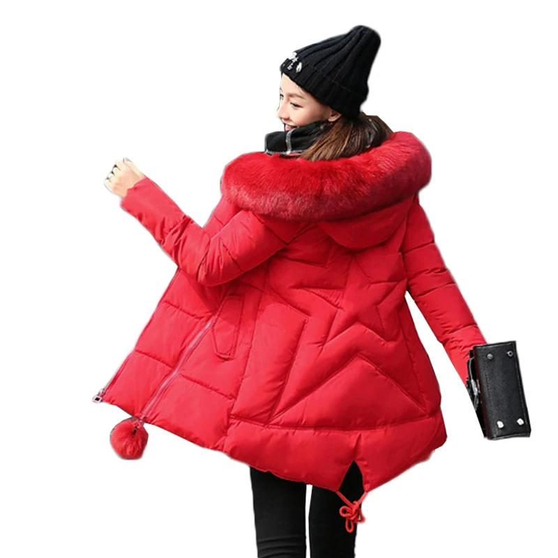Korean A-line Winter Coat With Big Fur Collar Down Parkas For Women Thicken Warm Cotton Padded Hooded Jacket 6XL Y517
Korean A-line Winter Coat With Big Fur Collar Down Parkas For Women Thicken Warm Cotton Padded Hooded Jacket 6XL Y517