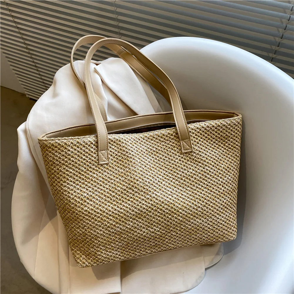 Fashion Women Beach Summer Straw Woven Pure Color Shoulder Shopping Tote Bag Casual Ladies Large Capacity Handbags
Fashion Women Beach Summer Straw Woven Pure Color Shoulder Shopping Tote Bag Casual Ladies Large Capacity Handbags