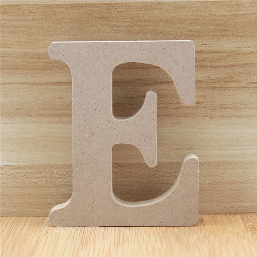 

1pc 10cm Wooden Letters Alphabet Name Letter Standing DIY Word Party Wedding Home Decor Design Art Crafts Wood Color 3.94 Inches
