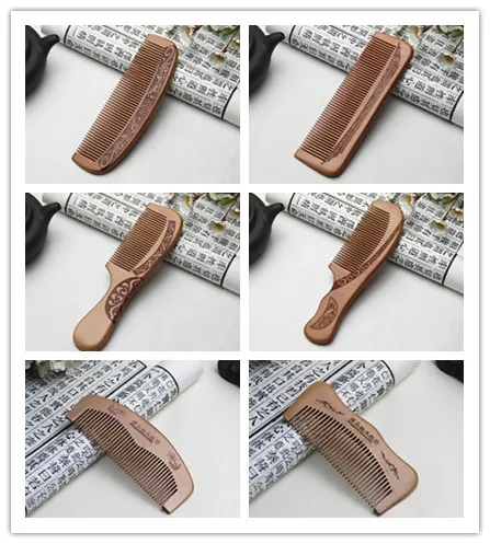 1pc Natural Peach Solid Wood Comb Engraved Peach Wood Healthy Massage Anti-Static Comb Hair Care Tool Beauty Accessories 6 Style
1pc Natural Peach Solid Wood Comb Engraved Peach Wood Healthy Massage Anti-Static Comb Hair Care Tool Beauty Accessories 6 Style