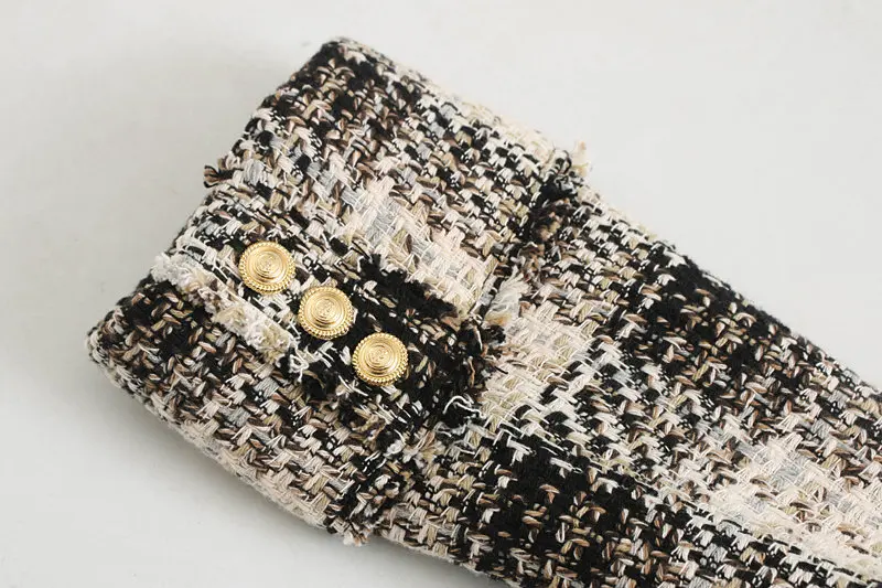Elegant Pearls Beaded Patchwork Jacket Women Autumn Plaid Outerwear Ladies Front Open Tweed Jackets O-Neck trending products
Elegant Pearls Beaded Patchwork Jacket Women Autumn Plaid Outerwear Ladies Front Open Tweed Jackets O-Neck trending products