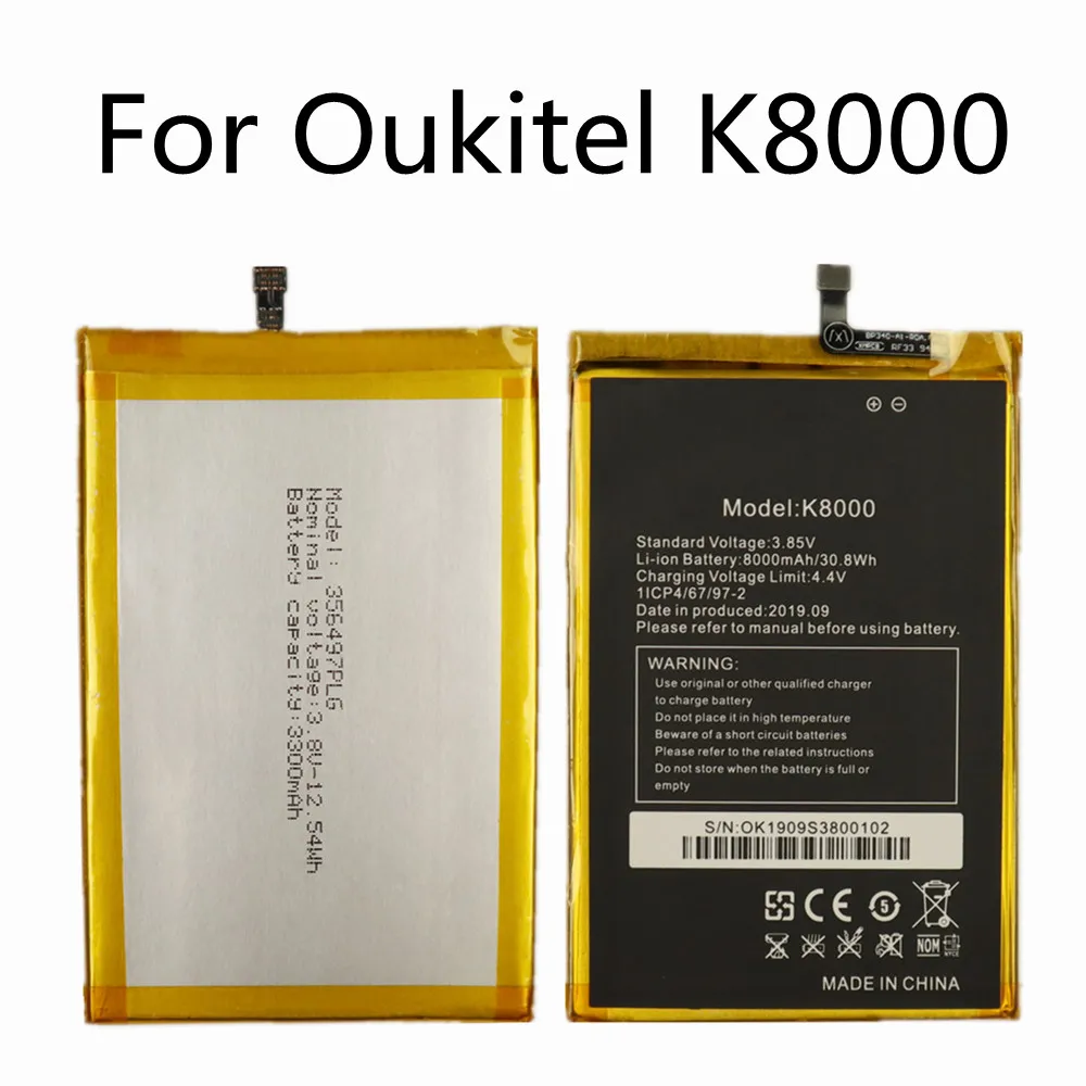 New Original Hight Capacity 8000mAh For Oukitel K8000 Phone Replacement Batteries Bateria
New Original Hight Capacity 8000mAh For Oukitel K8000 Phone Replacement Batteries Bateria