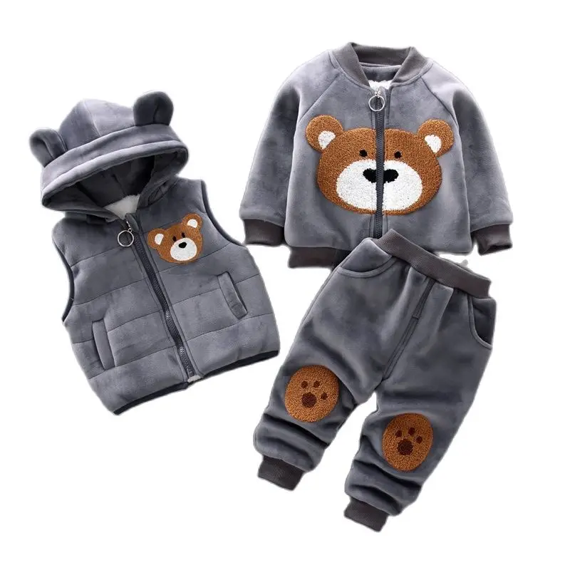 Autumn and Winter Fashion Boys and Girls Warm Clothes, Hooded Vest, Printed Stand-up Collar Jacket and Velvet Pants 1-4T
Autumn and Winter Fashion Boys and Girls Warm Clothes, Hooded Vest, Printed Stand-up Collar Jacket and Velvet Pants 1-4T