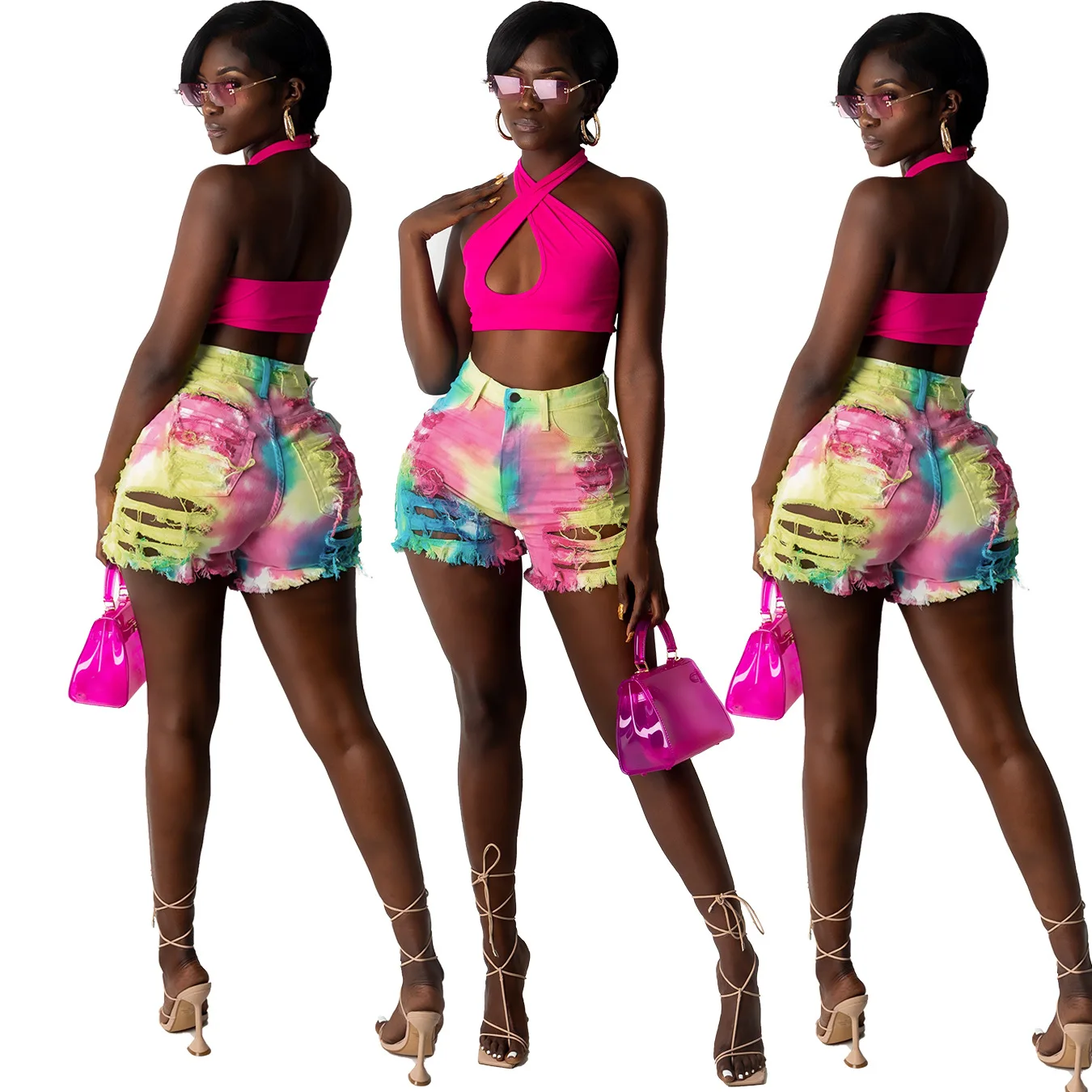 Women's jeans summer plus size fashion sexy high waist commuter new fashion tie-dye ripped denim shorts
Women's jeans summer plus size fashion sexy high waist commuter new fashion tie-dye ripped denim shorts