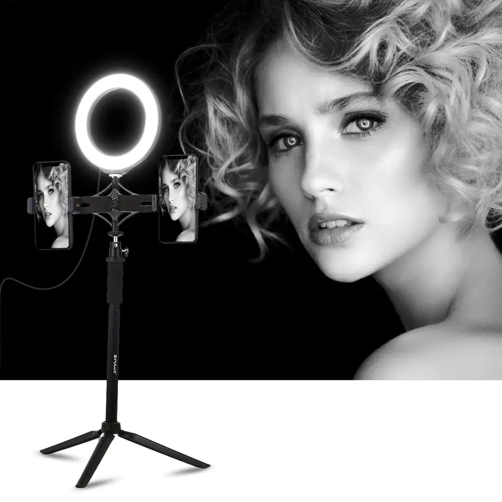 Dimmable Makeup 72pcs LEDs Ring Filling Light Selfie Lamp 6.2" Video Photo Ringlight Phone Holder Tripod Stand For Live Stream
Dimmable Makeup 72pcs LEDs Ring Filling Light Selfie Lamp 6.2" Video Photo Ringlight Phone Holder Tripod Stand For Live Stream