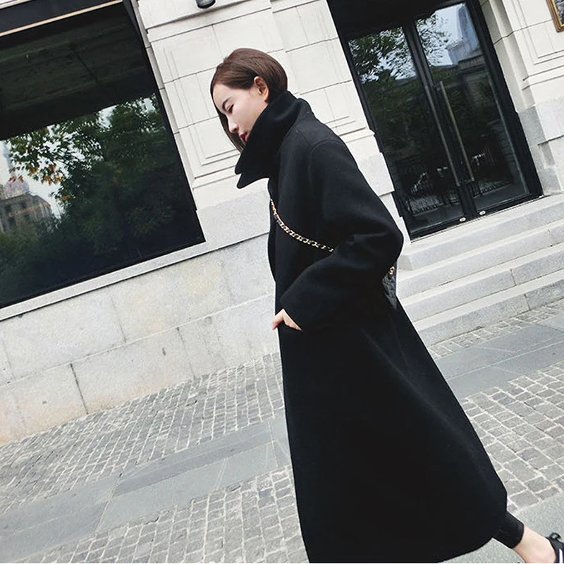 Slim Women Wool Coat Windbreaker Long Wool Coat Female 2021 Winter Long Coat Casual Streetwear Ladies Jacket Single Breasted 
Slim Women Wool Coat Windbreaker Long Wool Coat Female 2021 Winter Long Coat Casual Streetwear Ladies Jacket Single Breasted