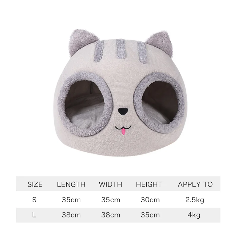 Removable Cat Bed House Warm Pet House Cave For Small Cats Dogs Cat Head Shaped Kitty Puppy Nest Basket With Mat Pet Accessories
Removable Cat Bed House Warm Pet House Cave For Small Cats Dogs Cat Head Shaped Kitty Puppy Nest Basket With Mat Pet Accessories