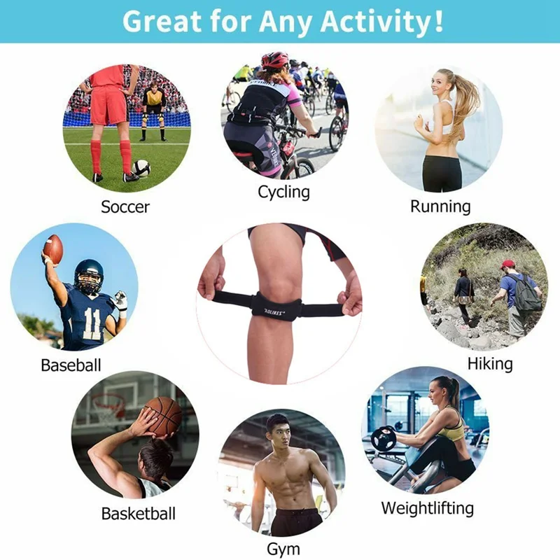 1pcs Adjustable Knee Patellar Tendon Support Strap Band Knee Support Brace for Running basketball volleyball Sports Kneepad
1pcs Adjustable Knee Patellar Tendon Support Strap Band Knee Support Brace for Running basketball volleyball Sports Kneepad