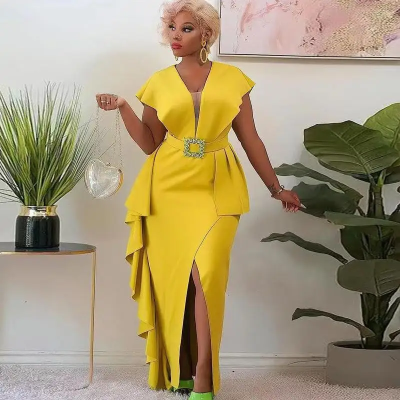African Prom Dresses Plus Size Mother Of The Bride Dress Beads Peplum Beads Sash Evening Gowns African Women Formal Prom Dress
African Prom Dresses Plus Size Mother Of The Bride Dress Beads Peplum Beads Sash Evening Gowns African Women Formal Prom Dress