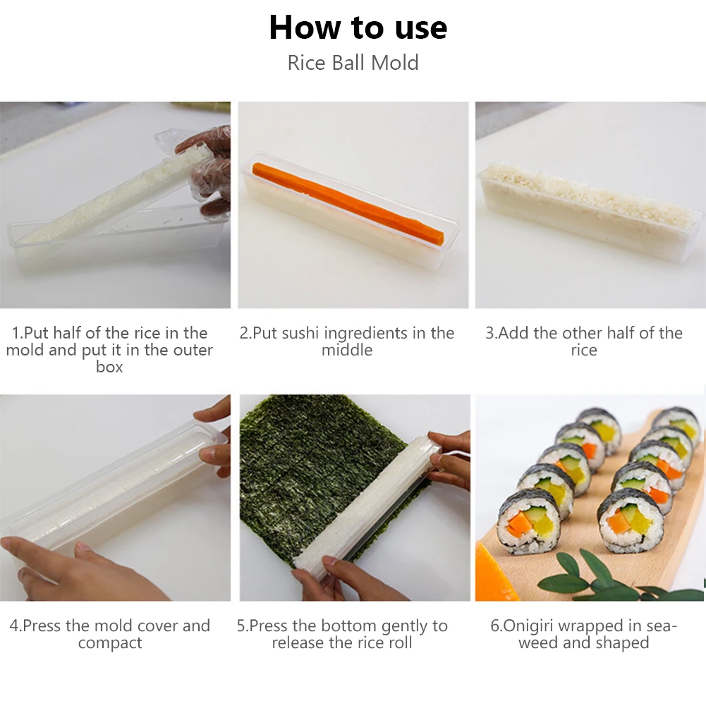 Sushi Maker Japanese Roll Equipment Kit Laver Rice Roll Sushi Multifunctional Mold Kimbap Maker Bento Cook Tools Accessories
Sushi Maker Japanese Roll Equipment Kit Laver Rice Roll Sushi Multifunctional Mold Kimbap Maker Bento Cook Tools Accessories