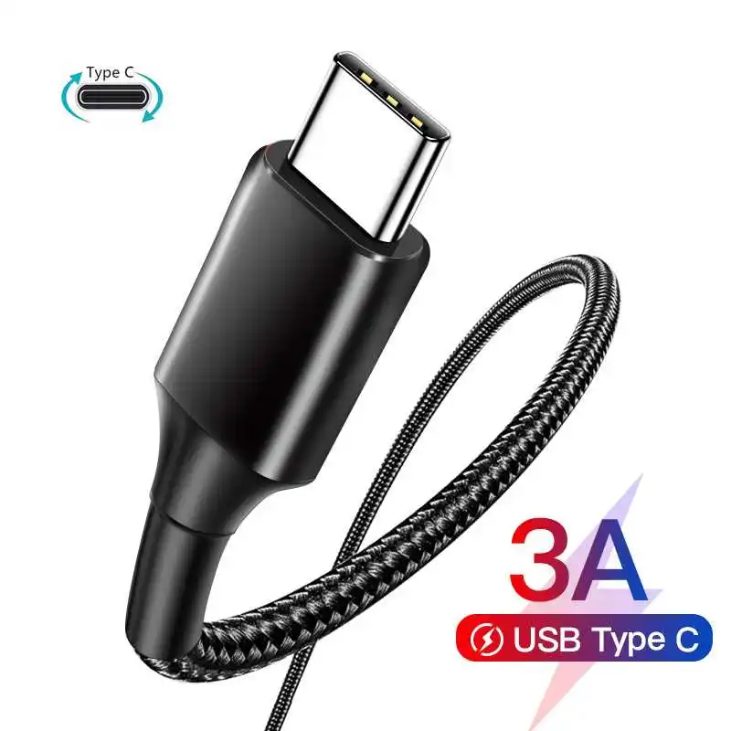 Type C Cable Fast Charging Cable 3A USB C Cable For Samsung Huawei Xiaomi USB Type C To USB Charger Mobile Phone Nylon Cord Wire
Type C Cable Fast Charging Cable 3A USB C Cable For Samsung Huawei Xiaomi USB Type C To USB Charger Mobile Phone Nylon Cord Wire