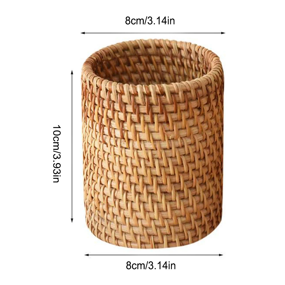 Rattan Pen Holder Handwoven Pencil Makeup Brush Organizer Multi-Purpose for Home Office Desk
Rattan Pen Holder Handwoven Pencil Makeup Brush Organizer Multi-Purpose for Home Office Desk