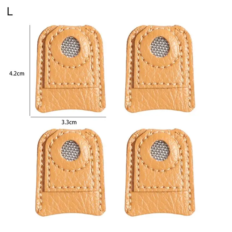 4 PCS Sewing Thimble Finger Protector Leather Coin Thimble Finger Pads Coin Thimble Protector for Knitti DIY Sewing Tools
4 PCS Sewing Thimble Finger Protector Leather Coin Thimble Finger Pads Coin Thimble Protector for Knitti DIY Sewing Tools