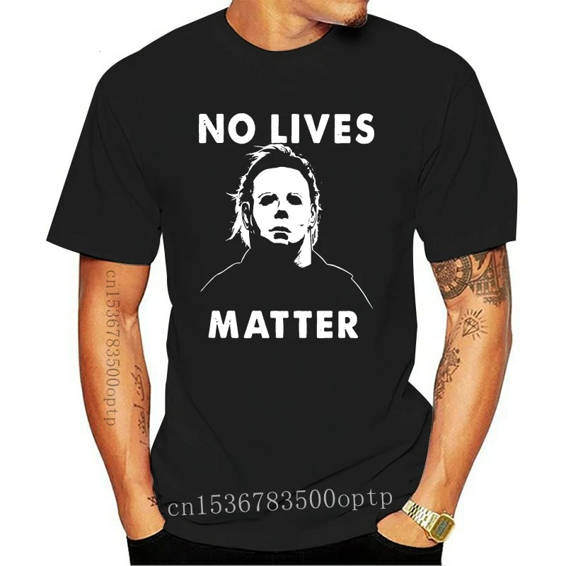 

Новая, не важно, Майкл Майерс, забавная, ужас на Хэллоуин, женская и Мужская футболка, Размеры S 3Xl, популярная футболка без надписей