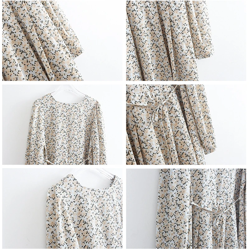 Vintage Dress 2021 Spring New Korean Dresses Women Casual Small Square Collar Floral Waist Chiffon Long Dress
Vintage Dress 2021 Spring New Korean Dresses Women Casual Small Square Collar Floral Waist Chiffon Long Dress