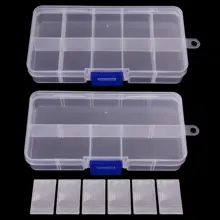 10 Compartment Mini Storage Case Flying Fishing Tackle Box Fishing Spoon Hook Bait Storage Box Fishing Accessories