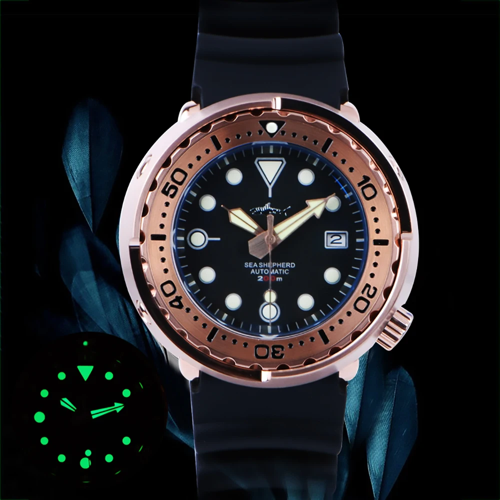 Heimdallr Tuna Automatic Watch Mechanical NH35A Sapphire Crystal Diver Watches 200m C3 Super Luminous Rose Gold Steel Wristwatch
Heimdallr Tuna Automatic Watch Mechanical NH35A Sapphire Crystal Diver Watches 200m C3 Super Luminous Rose Gold Steel Wristwatch