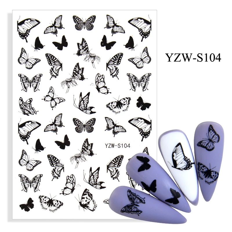 3D Stickers for Nails Black Butterfly Insect Summer Nail Foil Decal Sliders Stickers for Manicure Fashion Nail Art Decoration
3D Stickers for Nails Black Butterfly Insect Summer Nail Foil Decal Sliders Stickers for Manicure Fashion Nail Art Decoration
