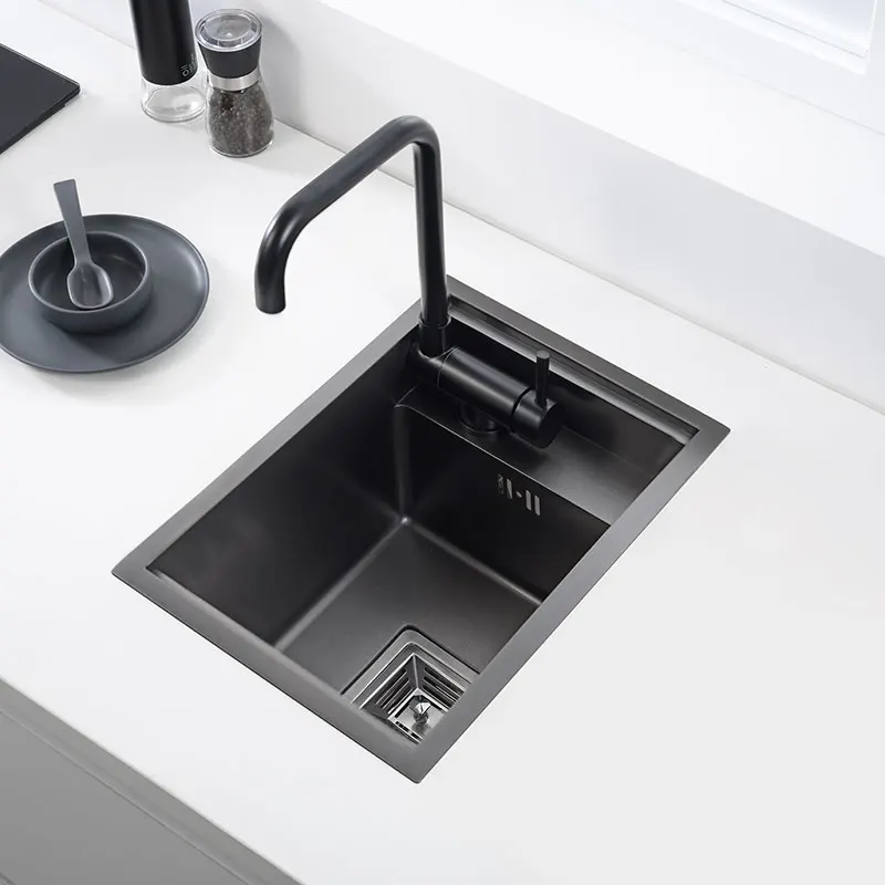Black kitchen sink single bowl small sink 304 stainless steel balcony sink hidden black kitchen sink bar sink
Black kitchen sink single bowl small sink 304 stainless steel balcony sink hidden black kitchen sink bar sink