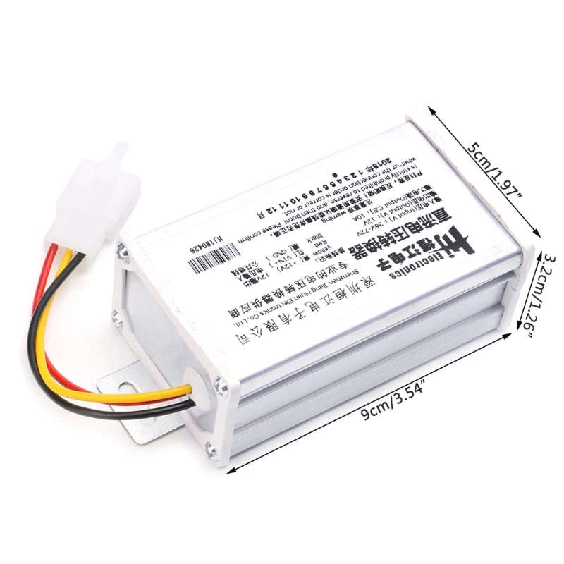 DC 36V 48V 72V To 12V 10A 120W Converter Adapter Transformer For E-bike Electric
DC 36V 48V 72V To 12V 10A 120W Converter Adapter Transformer For E-bike Electric