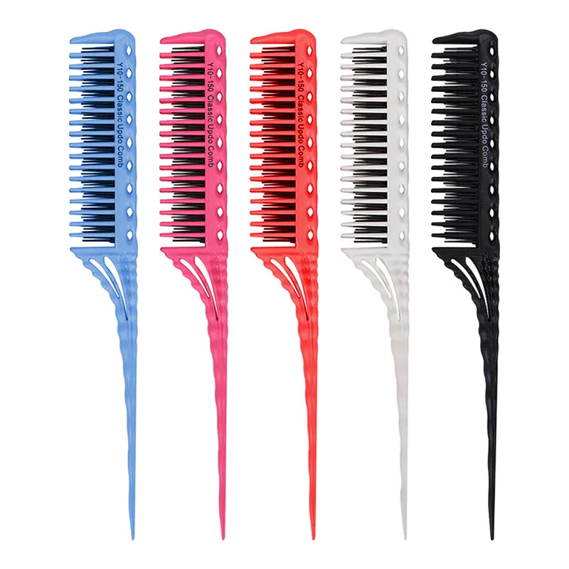1pc Portable Hair Comb Salon Brush Styling Hairdressing Tail Plastic Comb For Hair Styling Tools With Three-row Design Comb
1pc Portable Hair Comb Salon Brush Styling Hairdressing Tail Plastic Comb For Hair Styling Tools With Three-row Design Comb