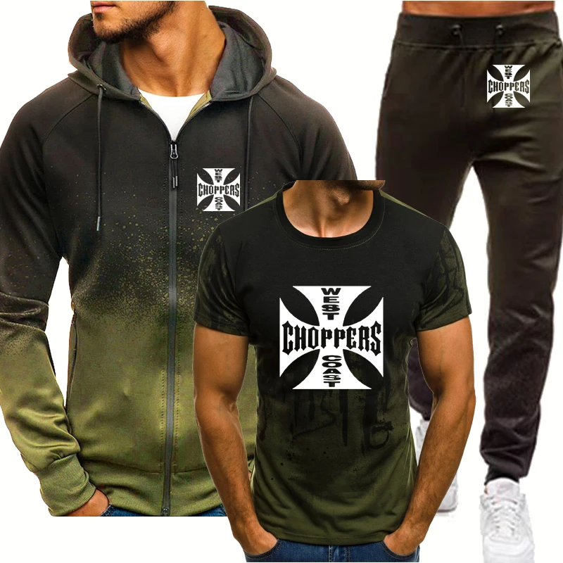 Men's suits West Coast Choppers printing Spring Autumn high quality cotton Gradient Men's jacket+short sleeve+pants 3-piece set
Men's suits West Coast Choppers printing Spring Autumn high quality cotton Gradient Men's jacket+short sleeve+pants 3-piece set
