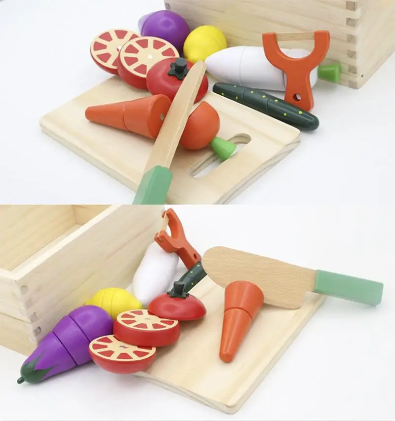 Simulation Kitchen Series Montessori Cut Fruits and Vegetables Wooden Toys Classic Pretend Play Cooking Interest Cultivation
Simulation Kitchen Series Montessori Cut Fruits and Vegetables Wooden Toys Classic Pretend Play Cooking Interest Cultivation