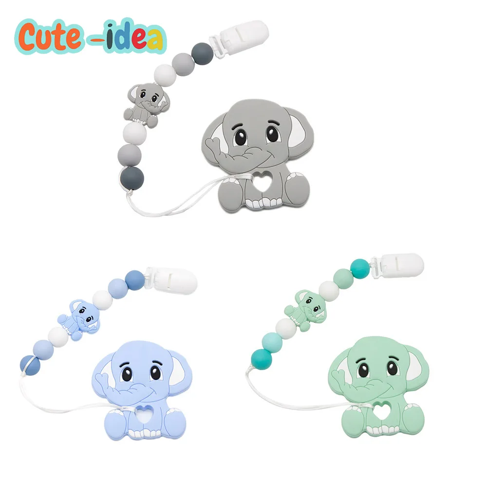 Cute-idea 1pc Baby Pacifier Chain Cartoon Elephant Silicone Teether Food Grade Infant Teething Nursing Toy Necklace Gift
Cute-idea 1pc Baby Pacifier Chain Cartoon Elephant Silicone Teether Food Grade Infant Teething Nursing Toy Necklace Gift