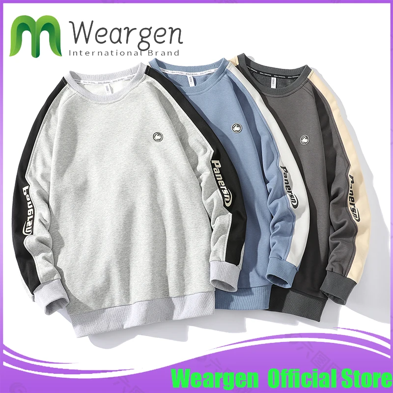 Weargen New Spring Autumn Mens Hoodie Sweatshirt Casual Long Sleeve Men Hoodie Fashion Streetwear Round Neck 1816
Weargen New Spring Autumn Mens Hoodie Sweatshirt Casual Long Sleeve Men Hoodie Fashion Streetwear Round Neck 1816