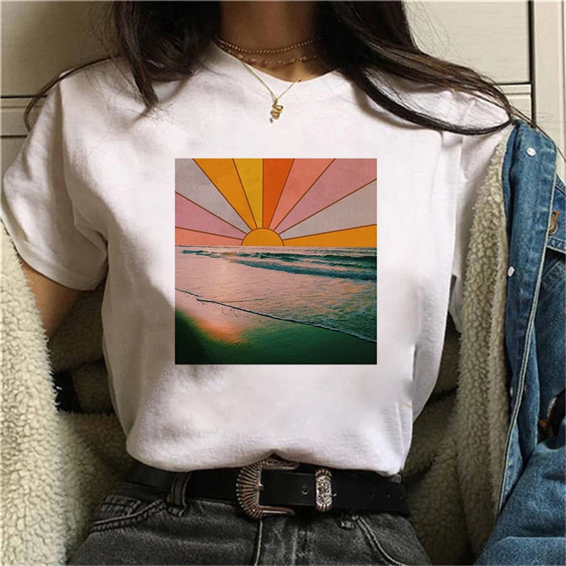 Vouge Scenery Sunset Sunrise Printing T-shirt 90s Graphic T-shirt Harajuku Top Tee Cute Short-sleeved T Shirt
Vouge Scenery Sunset Sunrise Printing T-shirt 90s Graphic T-shirt Harajuku Top Tee Cute Short-sleeved T Shirt