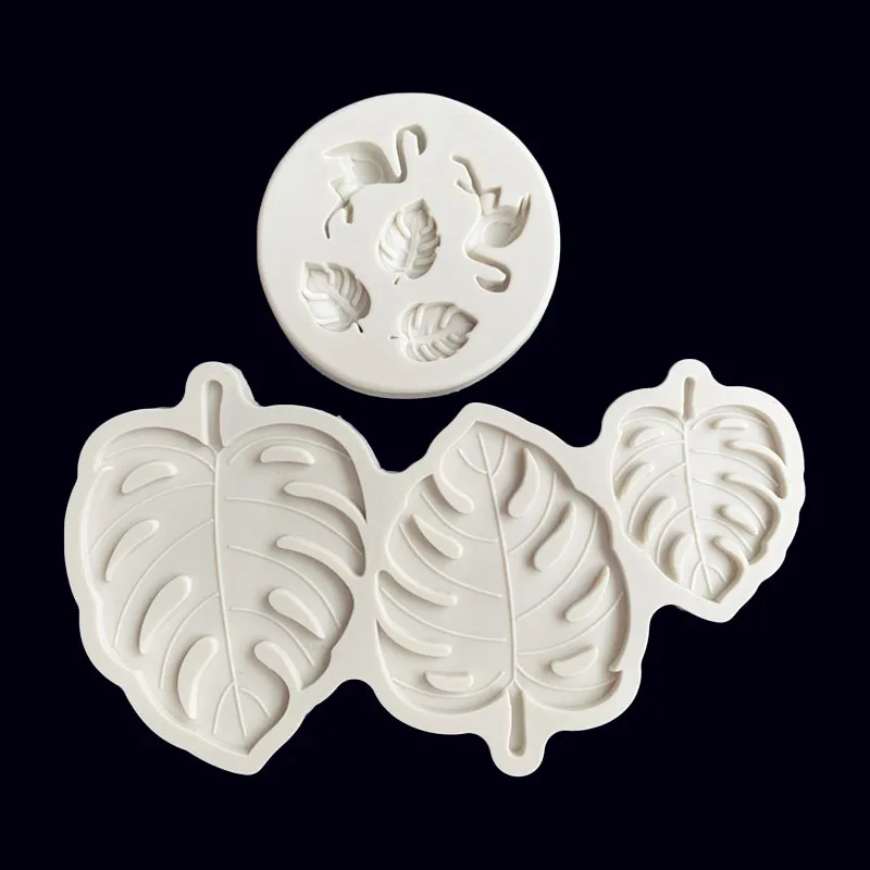 

Palm Flamingo Leave Silicone Mould Fondant Cake Sugar Craft Tropical Tree Leaf Epoxy Resin Mold Diy