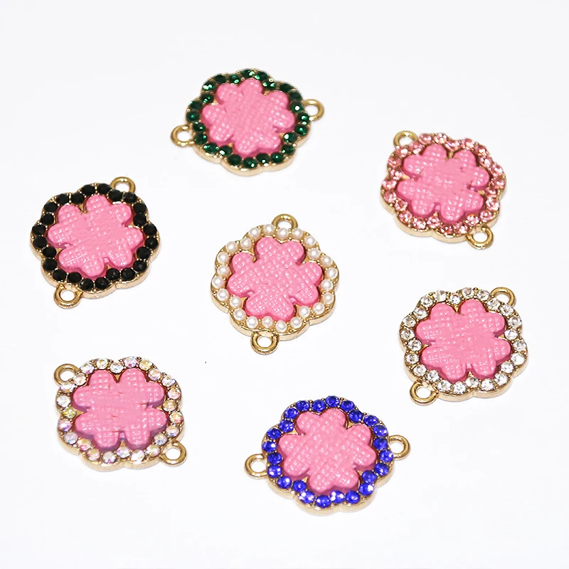 Metal pink clover inlaid diamond pendant button accessories 10 diamond pearl button pendant accessories
Metal pink clover inlaid diamond pendant button accessories 10 diamond pearl button pendant accessories