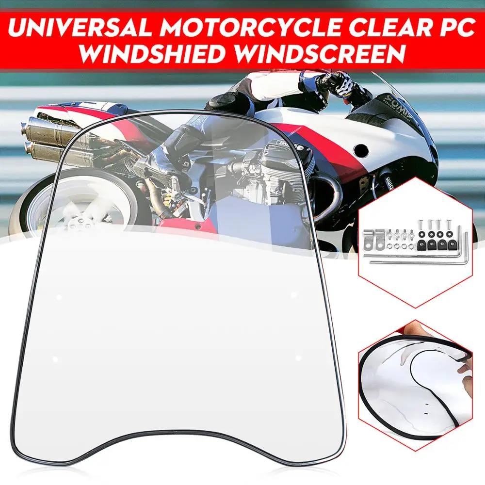 Universal Motorcycle Clear Deflector PC Windshield Windscreen Motorcycle Windshield Windscreen Wind Deflector
Universal Motorcycle Clear Deflector PC Windshield Windscreen Motorcycle Windshield Windscreen Wind Deflector