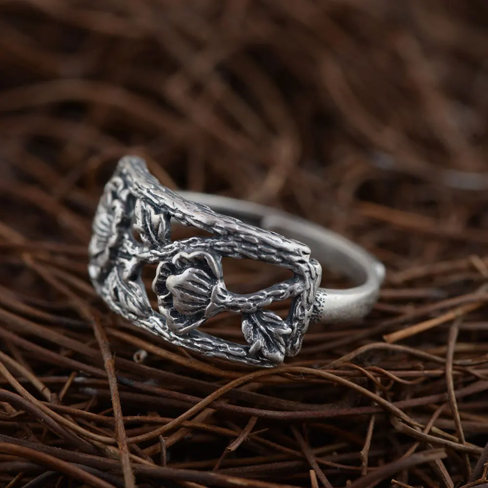 FNJ 925 Silver Hollow Flower Ring for Women Jewelry 100% Original Pure S925 Silver Sterling Rings Vintage
FNJ 925 Silver Hollow Flower Ring for Women Jewelry 100% Original Pure S925 Silver Sterling Rings Vintage