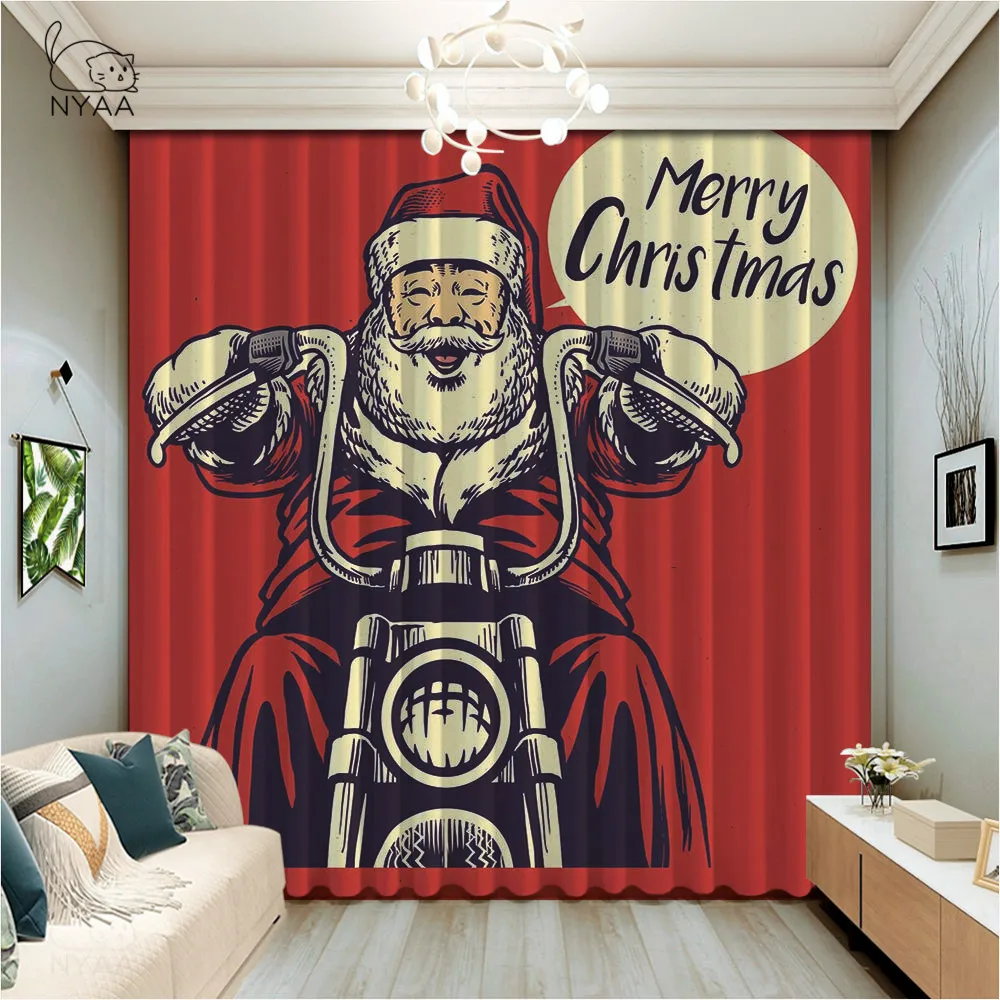 Cute Santa Claus Elk Pattern Curtain Kitchen Home Children'S Curtains Room Girl Drapes Curtains In The Living Room Micro Shading 
Cute Santa Claus Elk Pattern Curtain Kitchen Home Children'S Curtains Room Girl Drapes Curtains In The Living Room Micro Shading