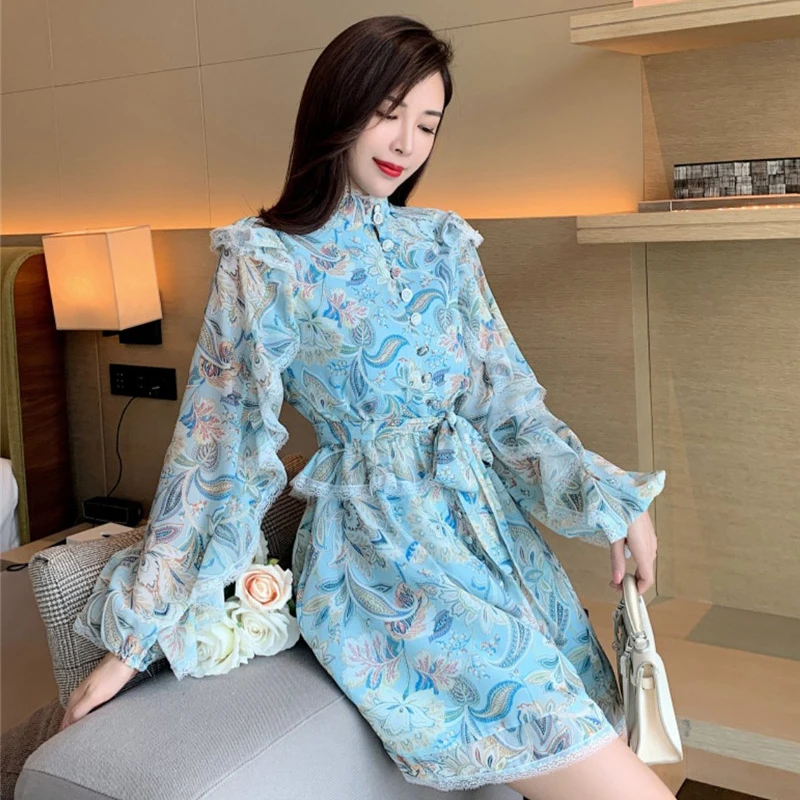 XIZIHUPAN Vintage Patchwork Lace Playsuit For Women Stand Collar Long Sleeve High Waist Lace Up Straight Playsuits Female Style
XIZIHUPAN Vintage Patchwork Lace Playsuit For Women Stand Collar Long Sleeve High Waist Lace Up Straight Playsuits Female Style