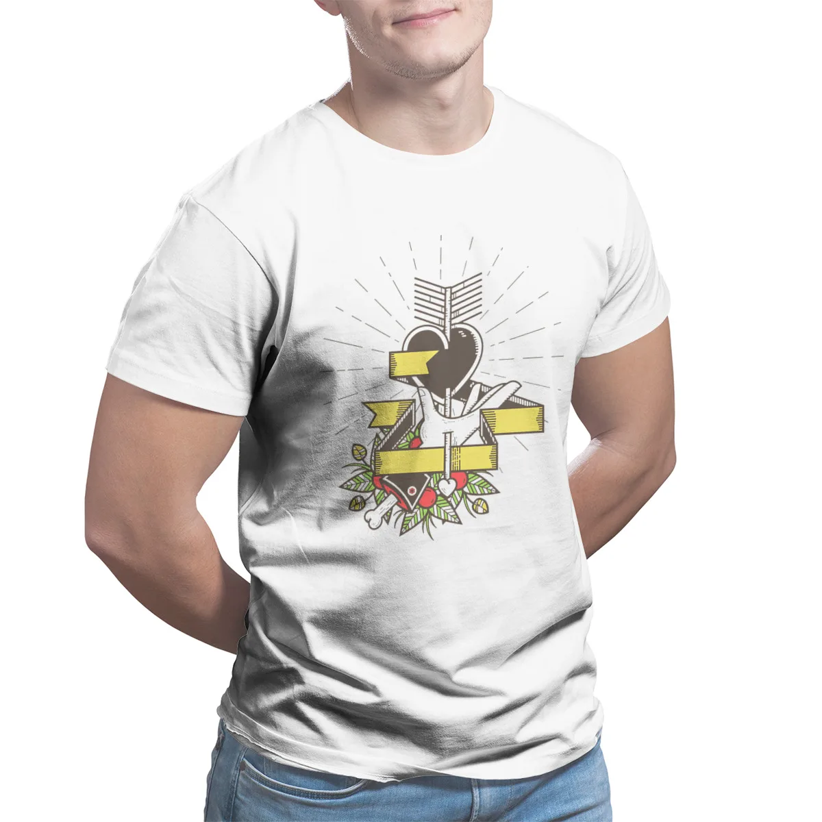From the Heart Men's T-shirt Vintage Couples Matching Short Sleeve Graphic Round Collar Tees 24488
From the Heart Men's T-shirt Vintage Couples Matching Short Sleeve Graphic Round Collar Tees 24488