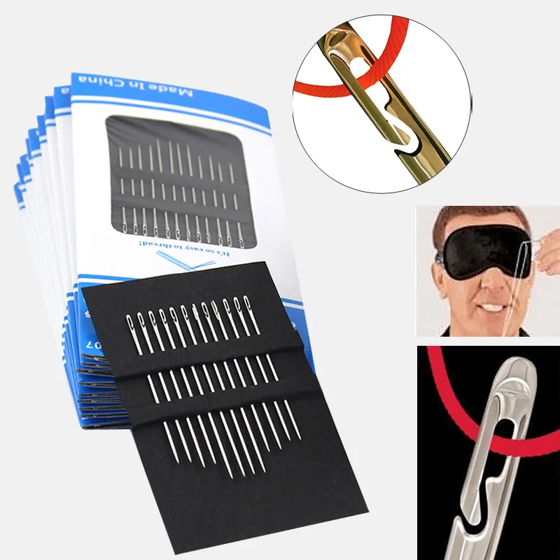 12/24 Pcs Blind Needle Elderly Needle-side Hole Hand Household Sewing Stainless Steel Sewing Needless Threading Apparel Sewing
12/24 Pcs Blind Needle Elderly Needle-side Hole Hand Household Sewing Stainless Steel Sewing Needless Threading Apparel Sewing