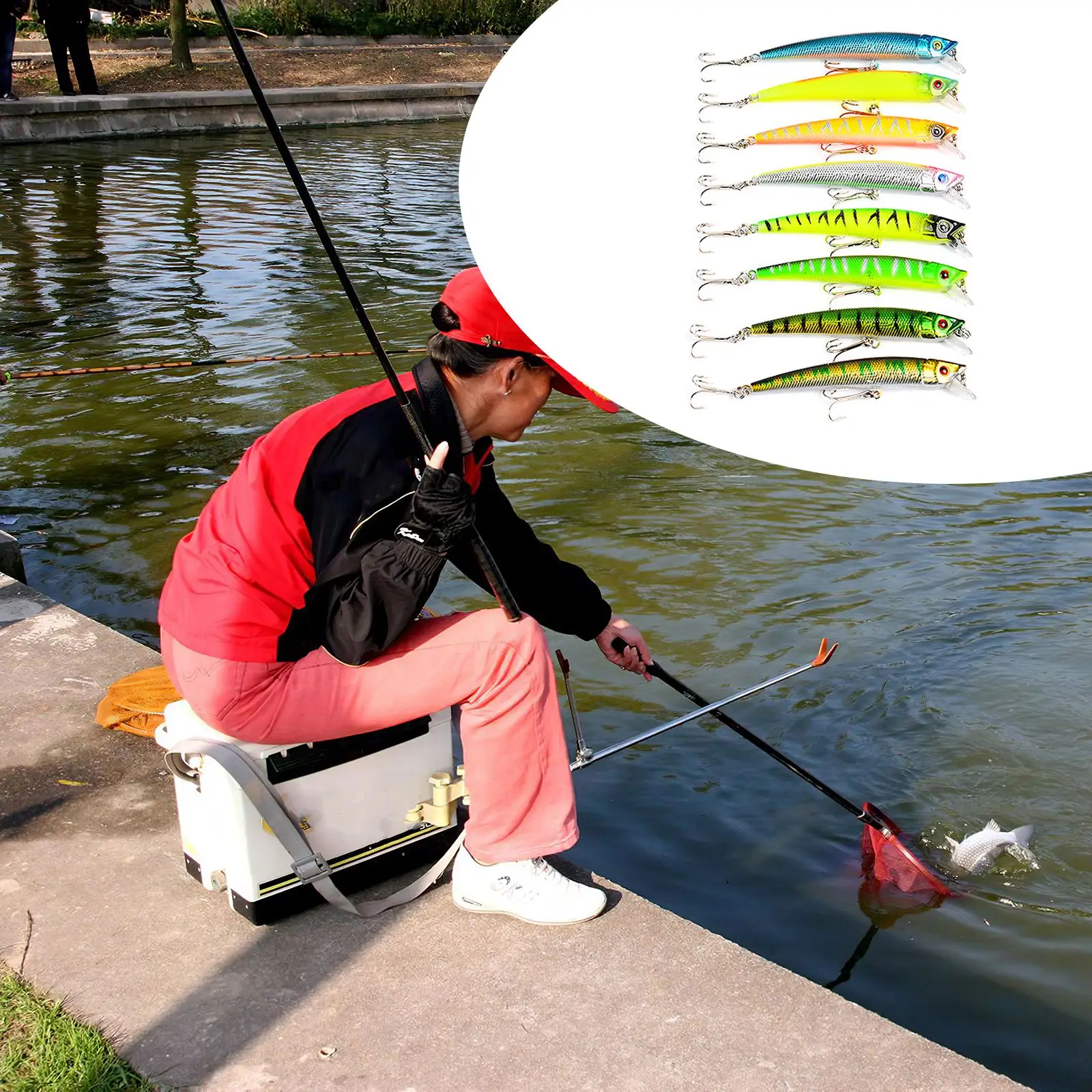 43pcs Fishing Lure Set Simulation Fish Colorful Reusable Crankbait Fishing Bait Lifelike Soft Baits With Hook and Storage Box
43pcs Fishing Lure Set Simulation Fish Colorful Reusable Crankbait Fishing Bait Lifelike Soft Baits With Hook and Storage Box