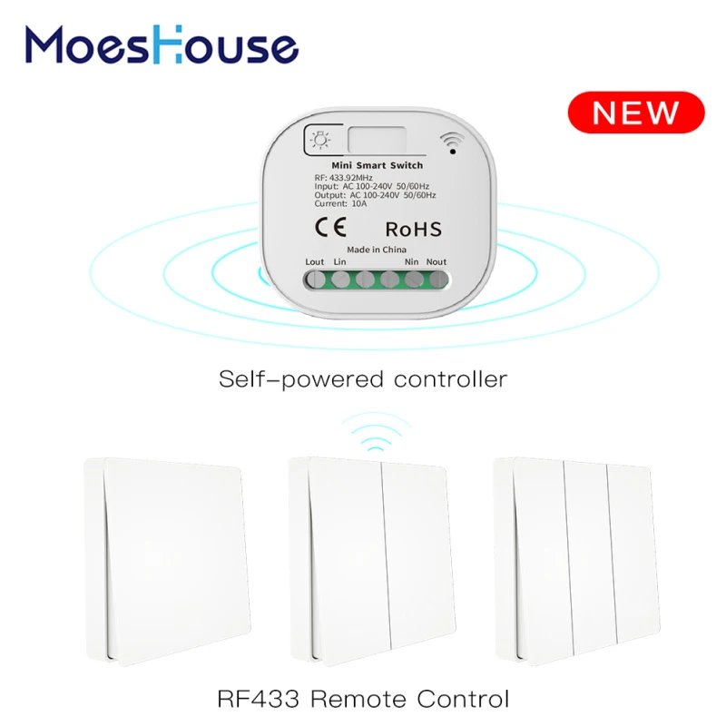 Newset RF433 Wireless Switch No Battery Remote Control Wall Light Switch Self Powered No Wiring Needed Wall Panel Transmitter
Newset RF433 Wireless Switch No Battery Remote Control Wall Light Switch Self Powered No Wiring Needed Wall Panel Transmitter