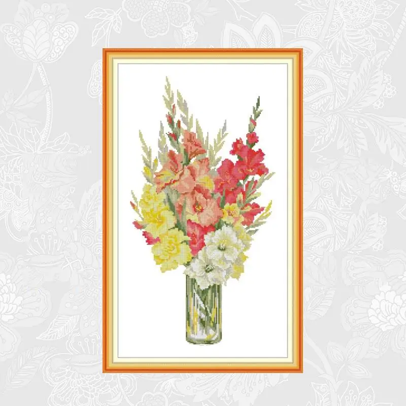 Gladiolus Cross Stitch kit Aida Fabric14ct 11ct Counted Printed Canvas Stitches Embroidery Home Decoration Handmade Needlework
Gladiolus Cross Stitch kit Aida Fabric14ct 11ct Counted Printed Canvas Stitches Embroidery Home Decoration Handmade Needlework